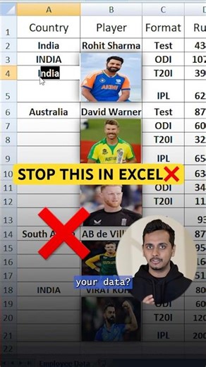Stop Doing This in Excel ❌ Fill Data Quickly Excel Trick | excel with ai #exceltricks #shorts