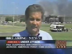 CNN's Jamie McIntyre says he saw no pieces of a plane at the Pentagon on 9/11