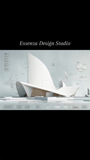 Essenza Design Studio, LLC. www.edssustainable.org Fibonacci as Proportional Framework This presentation board explores Fibonacci proportional logic as a rigorous design system, not a visual motif. The sculptural pavilion is developed through smooth, monolithic white volumes organized by golden-ratio relationships. Form, hierarchy, and curvature evolve progressively—without spirals or twisting gestures—resulting in an aerodynamic geometry that remains calm, legible, and coherent at an iconic sca