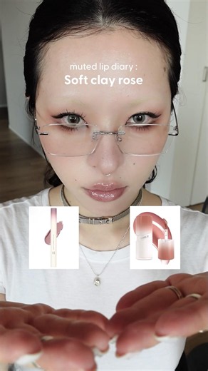 muted lip diary : soft clay rose｜くすみローズのリップコンボ #Shorts #lipcombo #kbeauty #hince #koreanmakeup