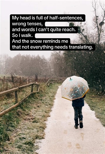 Learning a new language can feel loud and exhausting inside your head. Some days, the quiet moments teach you just as much. ❄️ #langaugelearning #livingabroad #learningfrench #lifeinfrance #mindfulmoments learning French language learning struggles living in another language learning a language abroad expat life in France French learner mindset thinking in another language language learning overwhelm mindfulness while learning a language