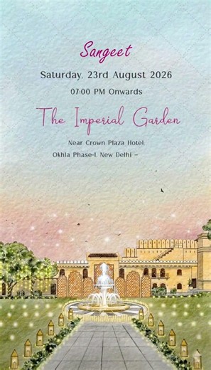 Luxury Palace Wedding Invitation Video | 10028Ai | AI Indian Wedding Digital Invite #invitations