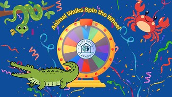 Animal Walk Spin the Wheel – Digital Gross Motor Movement Game (PowerPoint)