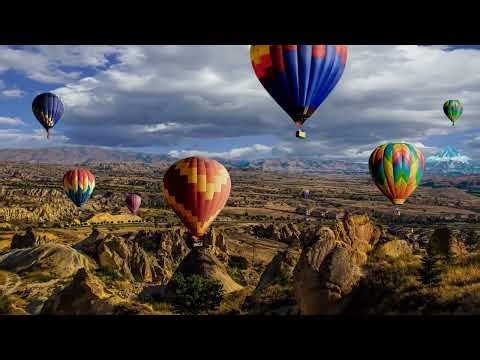 Magical Hot Air Balloons in 4K🎈| Colorful Skies & Scenic View from Above #hotairballoon #balloonride