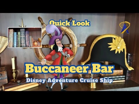 Buccaneer Bar, Captain Hook Themed Lounge on Disney Adventure