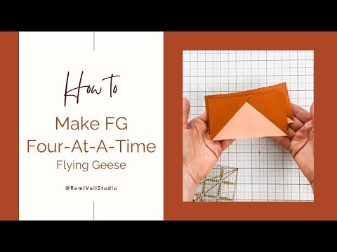 How to Make Flying Geese Quilt Blocks Four At A Time | Easy Quilting Tutorial | Remi Vail Studio