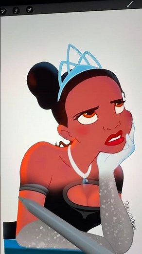 Tiana’s Glow up Transformation ✨#art #disney #glowup #drawing #shorts