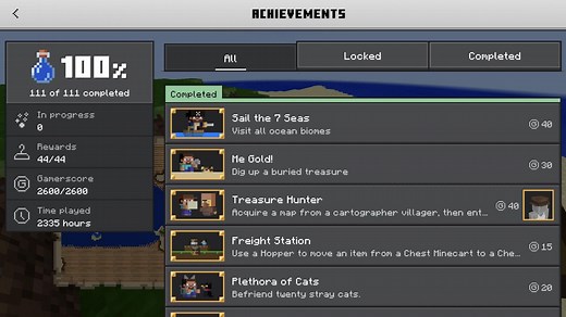 How to check achievements in Minecraft Bedrock Edition