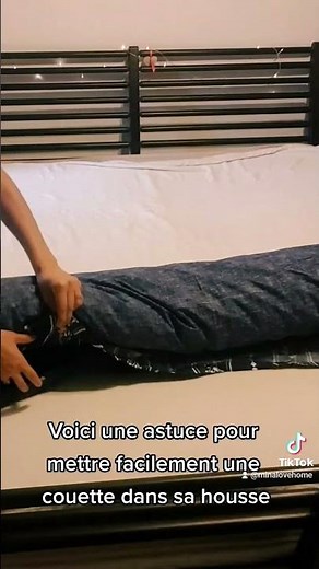 Voici une astuce pour mettre facilement une couette dans sa housse #housse #couette
