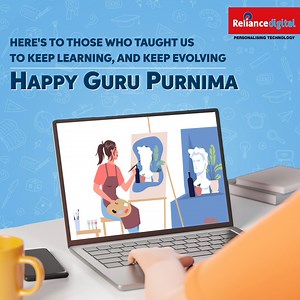 4.4K views · 53 reactions | Here's to all teachers & gurus who continue to impart their knowledge during ever-evolving times. Happy Guru Purnima! . . . #Reliance #RelianceDigital #Tech #Technology #Appliances #Gadgets #Electronics #ElectronicProducts #Televisions #LatestInTech #BestInTech #GuruPurnima | Reliance Digital | Facebook