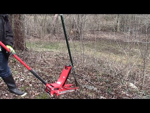 Removing Fence T-Posts Easily with Car Jack