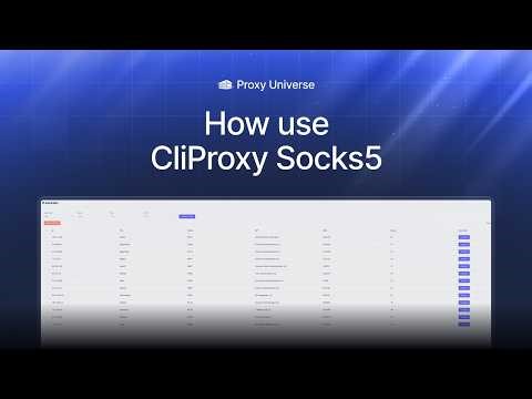 CLiProxy Tutorial: Residential SOCKS5