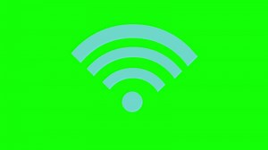 Download WiFi Symbol Animation on Green Screen Wireless Signal Icon for free