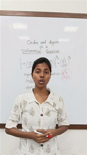 Order and degree of differential equation