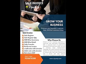 Sales Invoicing in VijayERP | PO, Export, Job Work & e-Invoice Demo