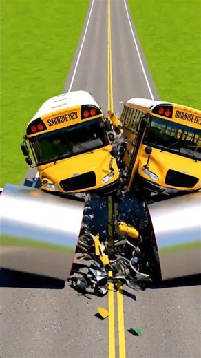 School Bus Crushed Instantly