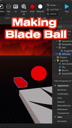 Making Blade Ball in Roblox Studio #roblox #robloxgamedesign #gaming