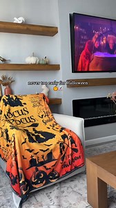 My favorite Halloween blanket 🎃 . . . #halloween #hocuspocus #halloweendecor #spookyseason #cozyblanket | Hocus Pocus Halloween