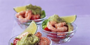 Prawn and guacamole cocktail