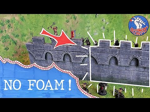 How to make Castle Walls from CARDBOARD for D&D & Wargaming | Castle Part One