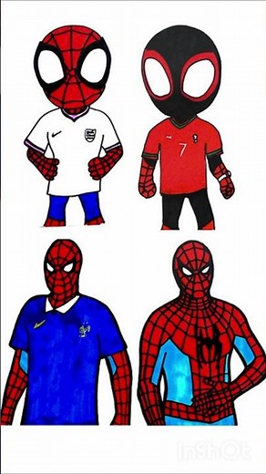 Spidey - Spider-man: 4 Styles #spiderman #drawing #art #howtodraw #coloring #short #art