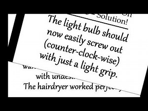 Refrigerator - Easy Solution to Stuck on Light Bulbs