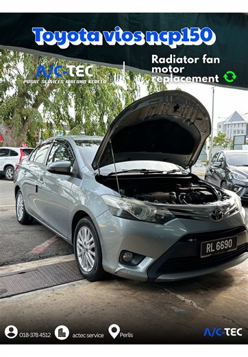 Toyota vios replace radiator fan motor#toyota