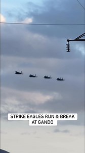 Four F-15E Strike Eagles from the 492nd “Bolars”, RAF Lakenheath, arriving back into Gando Air Base, Gran Canaria, at the end of Exercise Ocean Sky. Despite the disappointing weather, the Eagles still put on a great show with a low run and break over the airfield to wrap up two weeks of flying. #MilitaryAviation #AviationPhotography #PlaneSpotting #JetNoise #Afterburner #FastJets #F15E #F15StrikeEagle #StrikeEagle #492ndFS #Bolars #48thFW | BurnerView