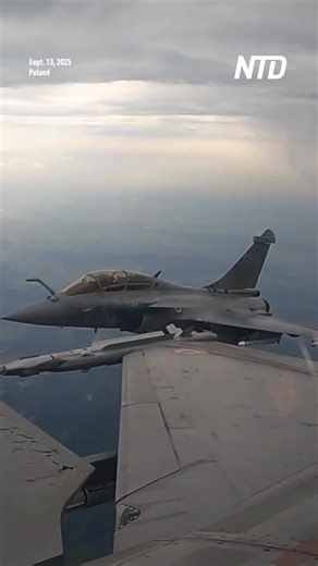 French Rafales patrol Polish skies as part of NATO's 'Eastern Sentry.' | NTD Television