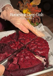 Red Velvet Cookie Pie ASMR Baking