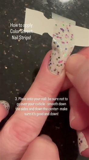 How to apply Color Street Nail Strips using the anchor method #colorstreet #nails #drynailpolish