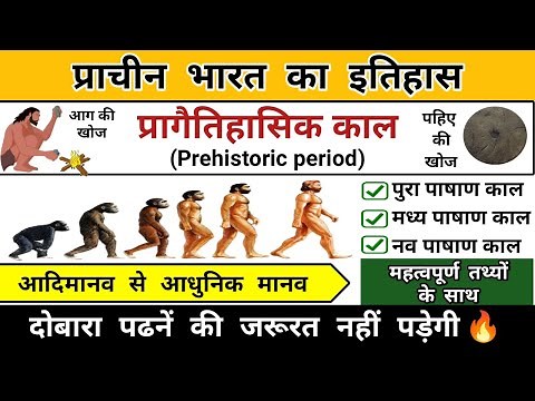 प्राचीन भारत का इतिहास | प्रागैतिहासिक काल | pragaitihasik kal | पाषाण काल | study vines official
