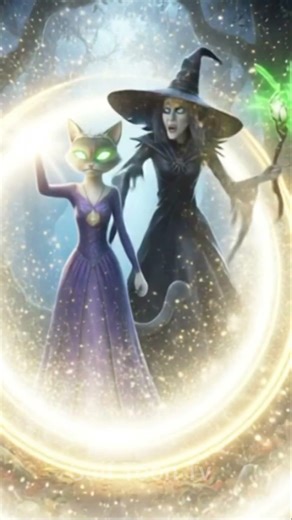 The Brave Cat Princess vs The Dark Witch ✨🐾 #catprincess #darkwitch #animatedshorts