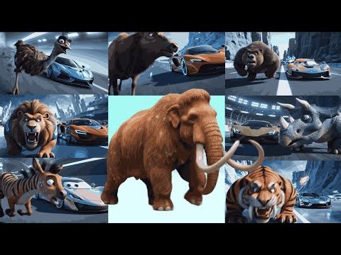 🏎️❄️🦕 ABC Prehistoric Ice Age Supercar Racing Song|Dino & Ice Age Animals Speed Race|Jumpy Jungle TV