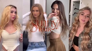 Sunny Hair 50g K Tip Hair Extensions Human Hair Easy to Maintain Ktip Human Hair Extensions Medium Brown with Blonde Balayage U Tip Hair Extensions for Party 16inch