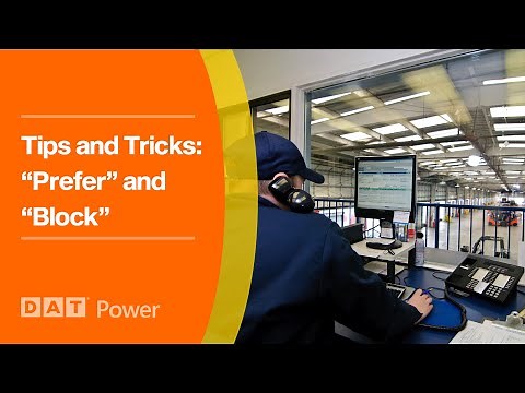 How to "Prefer" or "Block" search results in DAT Power