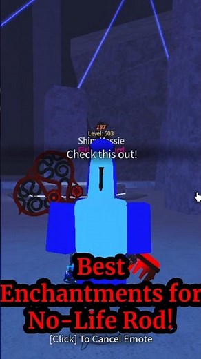Best enchantments for No-Life Rod! #fisch #roblox #grind #level500 #shorts