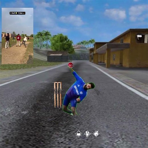 1 Bol me 1 ran 😂😂 #freefirefunny​ #funnycricket​ #funnyshorts​