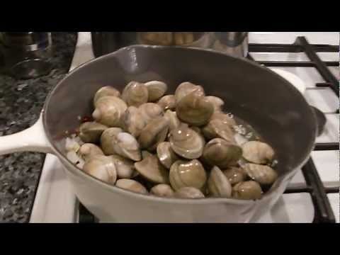 Fettuccine with Shrimp Scallops and Clams