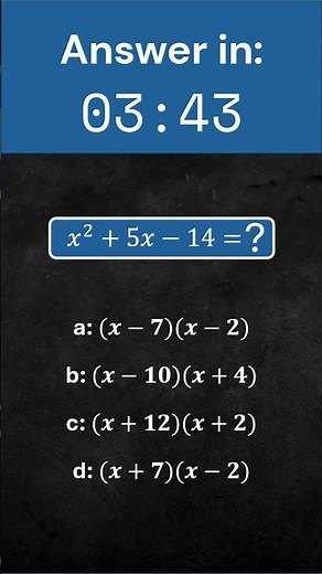 What’s the Correct Way to Factor this Expression? | Quick Math Quiz #mathshorts #maths #learnmath