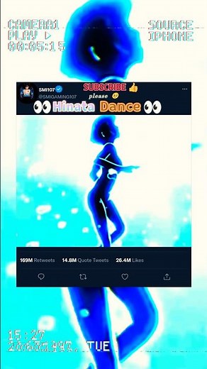 👀Hinata Dance/🥵Hinata dance in Waterfall episode🌀hinata dance on water#naruto #hinata #anime