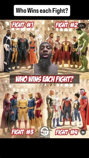 Let me know who comes out of each Fight? #superman #goku #hulk #omniman #viral