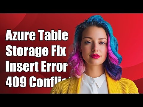 Azure Table Storage Insert Error: Fixing (409) Conflict Exception
