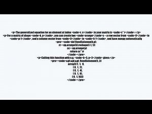How to efficiently create generator Matrix using Reed-Solomon encodingvideo