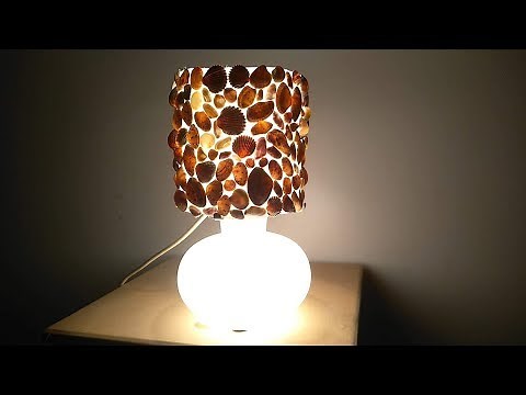 making a lampshade with SEASHELLS