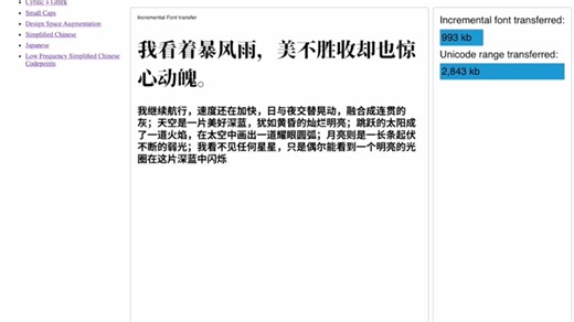 增量字体传输（Incremental Font Transfer）