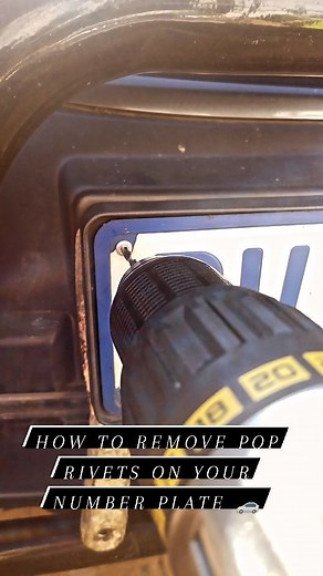 The Retro Vox on Instagram: "How to safely remove pop rivets. I finally did my Cape Town number plates, only to discover they're fastened with pop rivets 若 #diytips #diy #homediy"