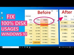 Fix "100% Disk Usage" In Windows 10, Bring Disk Usage under 10%