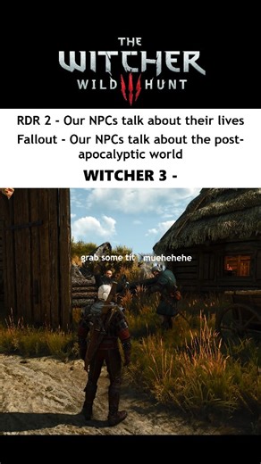 Hellspawn Studio on Instagram: "FOLLOW FOR MORE ... Witcher 3 NPCs are different breed . #reels #reelsinstagram #fyp #explore #explorepage #gaming #memes #funny #witcher #thewitcher #witcher3 #thewitcher3 #thewitcher3wildhunt"