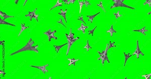 eiffel tower falling slow motion animation